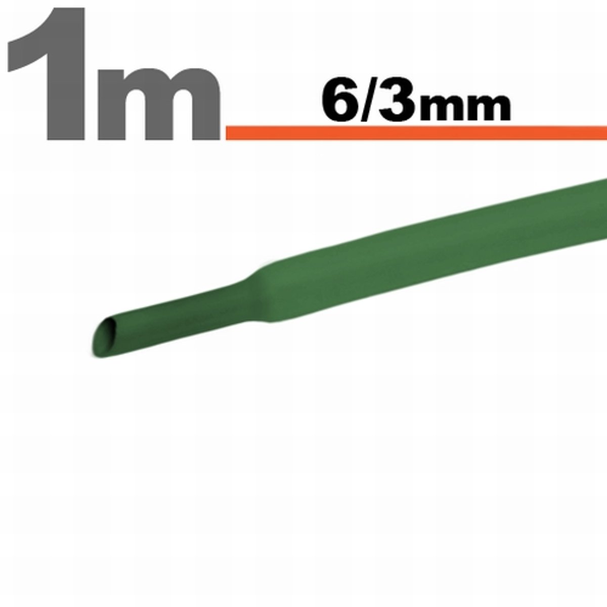 10× 1 Meter Krimpkous Groen 6 / 3 mm – 10 Stukken Van 1 Meter – Warmtekrimpbuis Voor Isolatie En Kabelbescherming – Geschikt Voor Elektrische Installaties En Reparaties [11022Z]