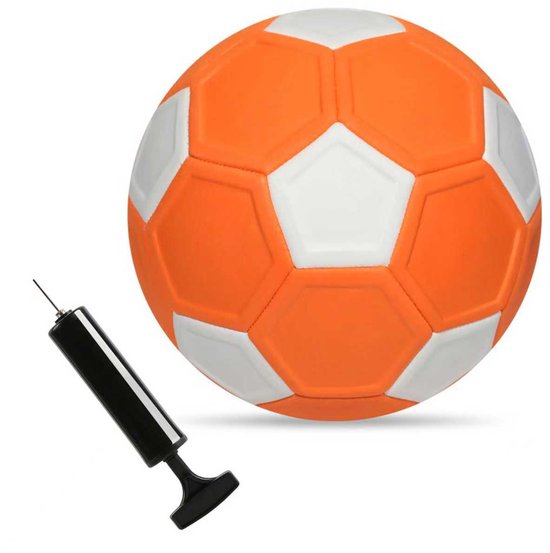Ballon Curve + POMPE ET CHAUSSETTES GRIP - football - équipement d'entraînement de football - ballon courbe de football - matériel de football - kickerball - ballon de football - orange