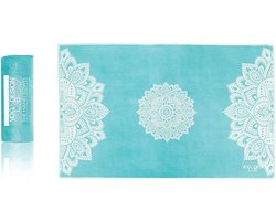 Premium Antislip Yoga Handdoek - Sneldrogend & Zacht, Eco Gedrukt, Kleurrijk - Ideaal voor Hot Yoga, Bikram, Ashtanga, Sport, Barre, Oefening, Reizen - Matendraad