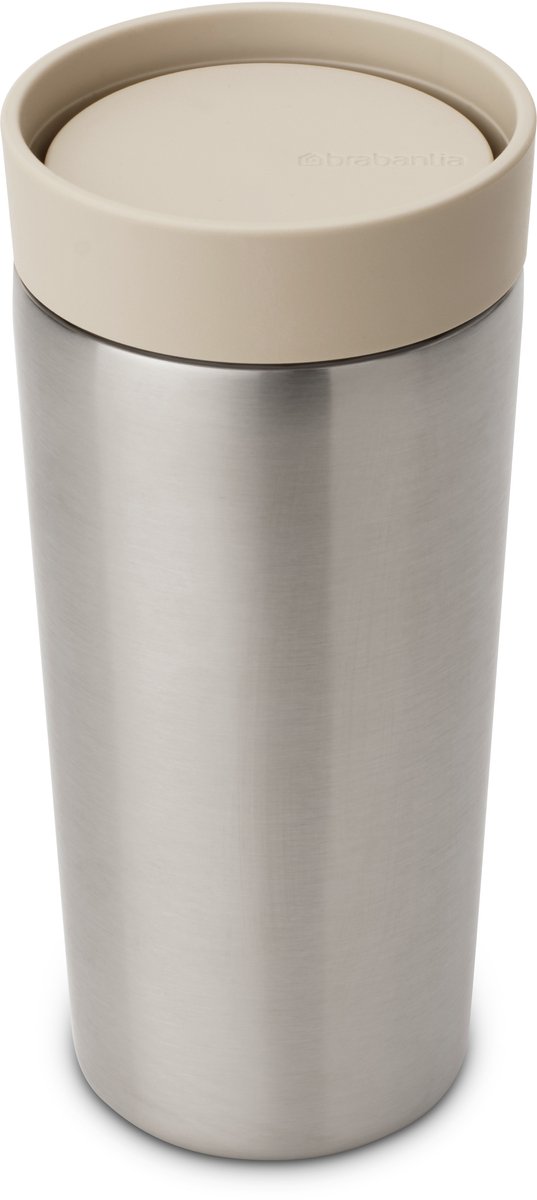 Brabantia Make & Take Thermosbeker - Koffiebeker To Go - 360 ml - Soft Beige