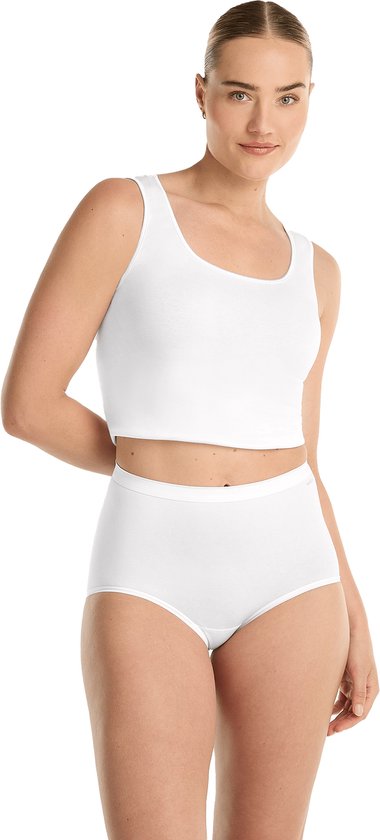 Ten Cate Basics organic cotton stretch high waist wit 4 pack voor Dames | Maat L