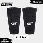 GT Sleeve Shin Pads Junior – 10cm x 6cm - ingebouwd - 6-10 jaar - Ingebouwde Scheenbeschermers - Ultralichte Trainingsaccessoire voor Voetbal – Comfort & Bewegingsvrijheid – Voetbalscheenbeschermers Kind -Unisex – Zwart