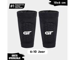 Protège-tibias GT Sleeve Junior – 10 cm x 6 cm – Intégrés – 6-12 ans – Accessoire d'entraînement ultra-léger pour le Voetbal – Comfort et liberté de mouvement – Unisexe – Zwart