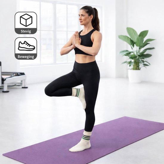 Yoga Sokken Set van 3 - Antislip - Hoog - Laag te Dragen - One Size - Pilates - Fitness Sokken — afbeelding 4