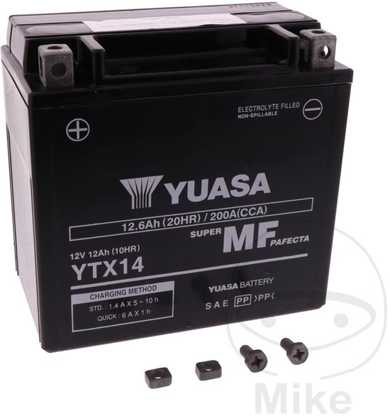 Yuasa Ytx14 Fa Accu 150X87X145X145 Factory Activated