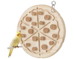 Papegaaienspeelgoed - Kauwspeelgoed - Bonenmaalspeelgoed - Huisdierspeelgoed - Vogelkooiaccessoires - Geschikt voor grasparkieten, conures en andere vogels - Khaki - 13*13*1 cm