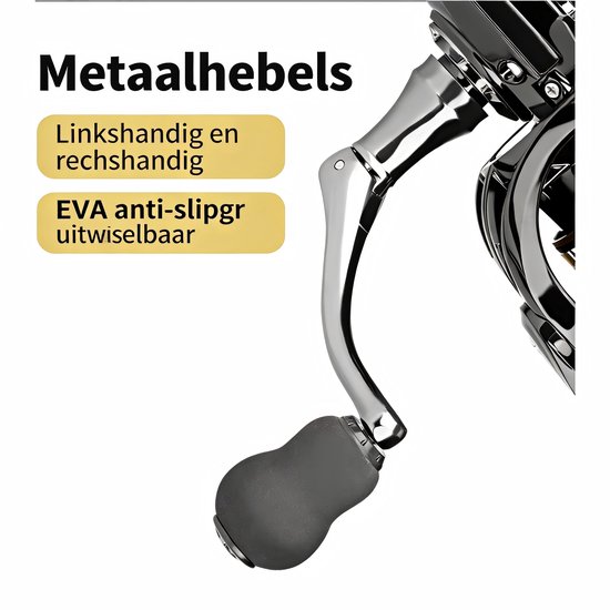 Gsedaox-Hengelsport-Vismolens-Verzegelde Spinmolen Van Koolstofvezel Voor Zout En Zoetwater–Overbrengingsverhouding 5.2:1–Zwart En Goud-AC 5000 — afbeelding 4