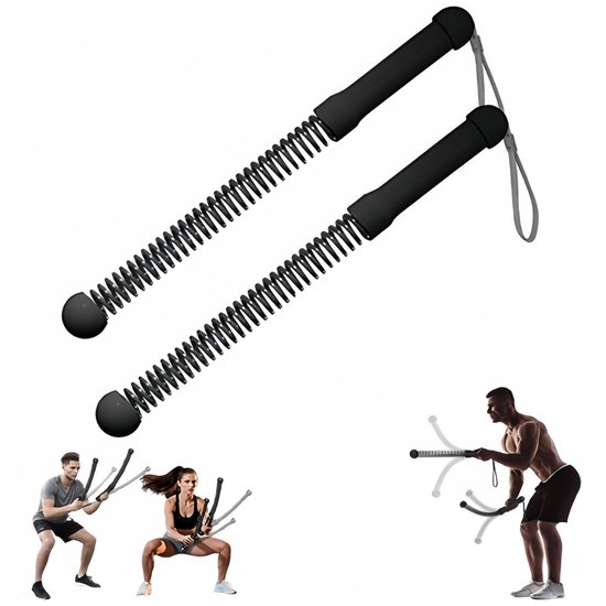 2 stuks Battle Ropes zonder touw, draagbaar, zware battle