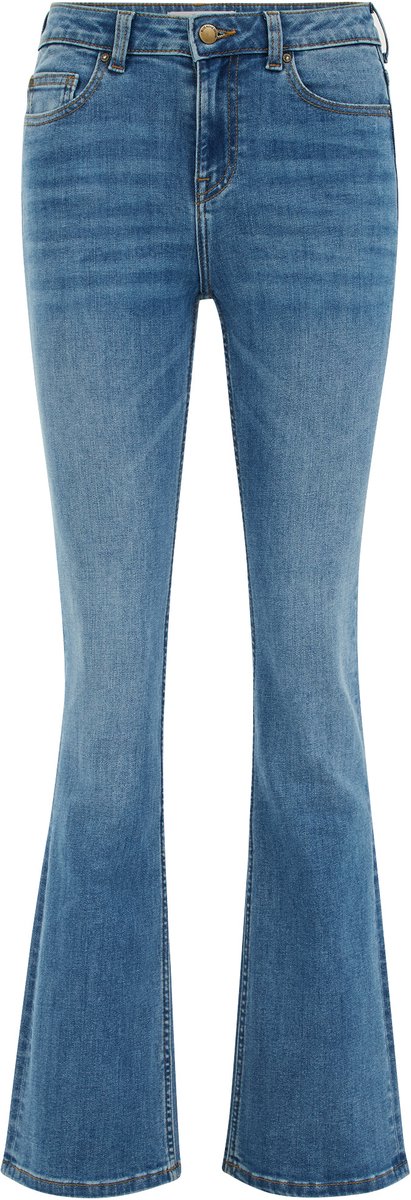 WE Fashion Dames mid rise bootcut jeans