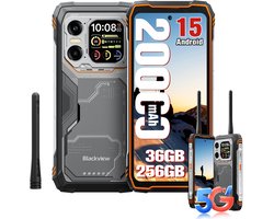 Blackview XPLORE 1 Walkie Talkie - Robuuste Smartphone - 5G - 36GB RAM - 256GB ROM - 6.78 inch - Robuuste Telefoon - Nachtzicht - Android 15 - NFC - GPS - Oranje