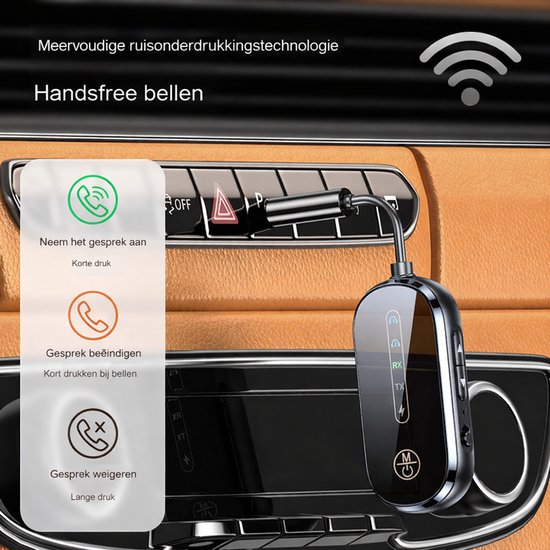 Bluetooth Transceiver 2-in-1 - Bluetooth 5.4 Zender & Ontvanger Adapter - 3,5 mm AUX - Universele Bluetooth Audio Adapter voor TV, Auto, Laptop, Tablet & Vliegtuig van Baseus — afbeelding 4