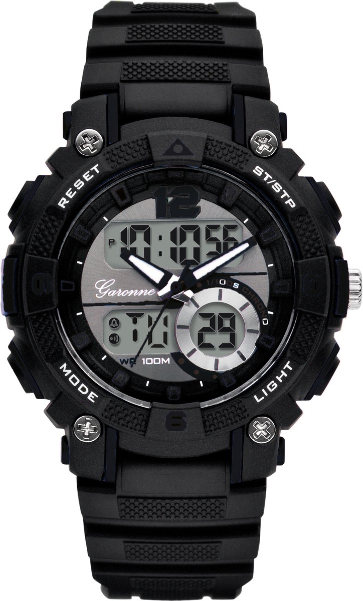 GARONNE KIDS SPORT ANA-DIGI ALL BLACK KQ13Q475