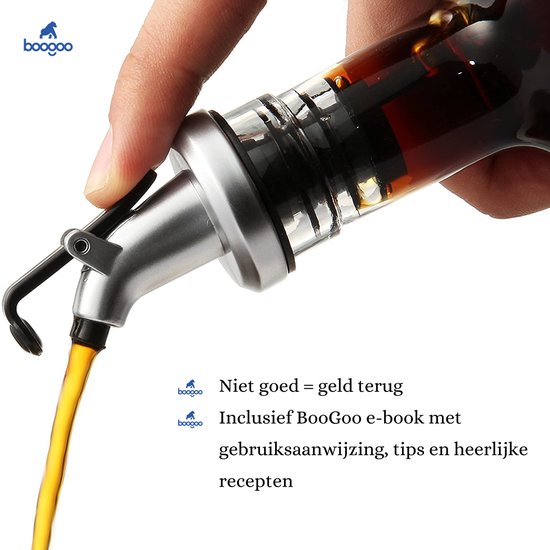 BooGoo - Bouteille d'huile en acier inoxydable - Bouteille d'huile avec bec verseur et Accessoires de vêtements pour bébé - Bouteille d'huile d'olive - Bouteille d'huile en verre