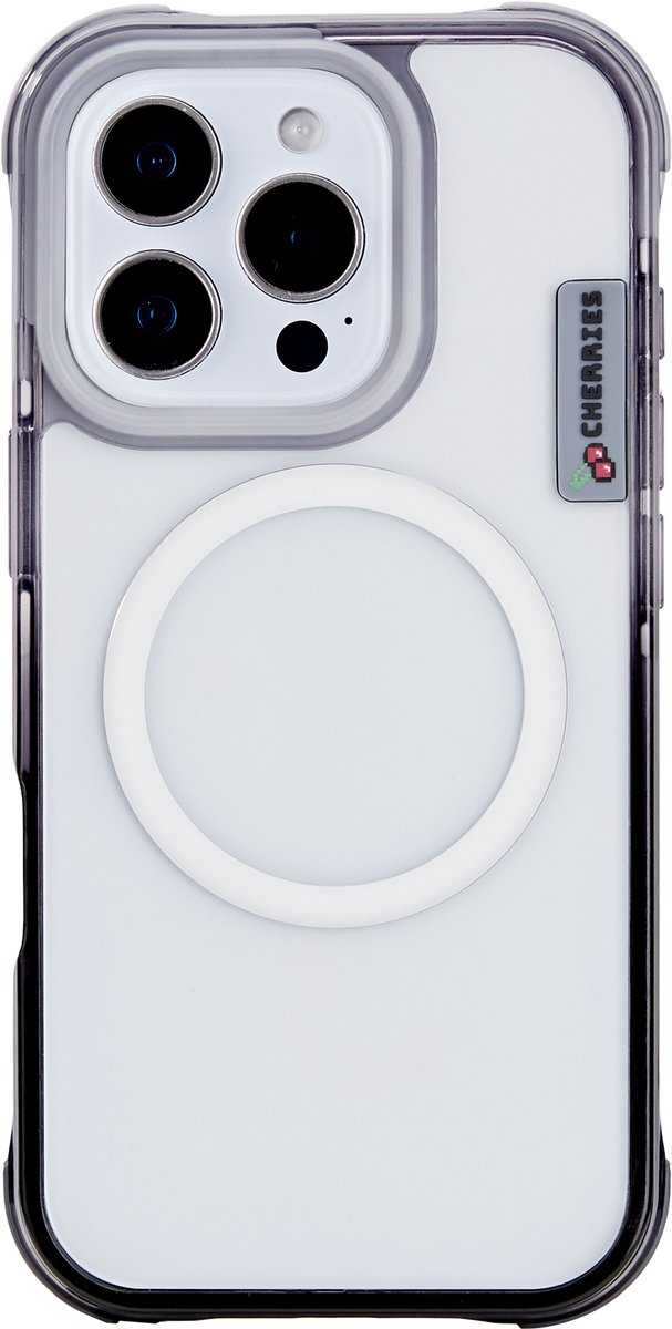CHERRIES telefoonhoesje voor iPhone 16 Pro Max - MagSafe-ready case - Schokbestendig - Defender - ThunderGray - Cherries Geur