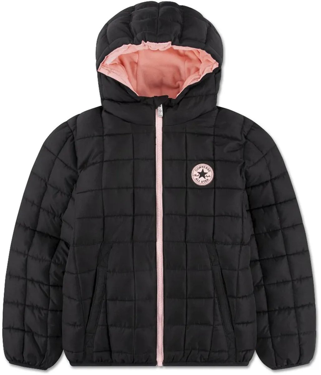 Converse Kids Cnvn Square Quilted Mdwt Puffe Jas 13-15 Years Meisjes Zwart