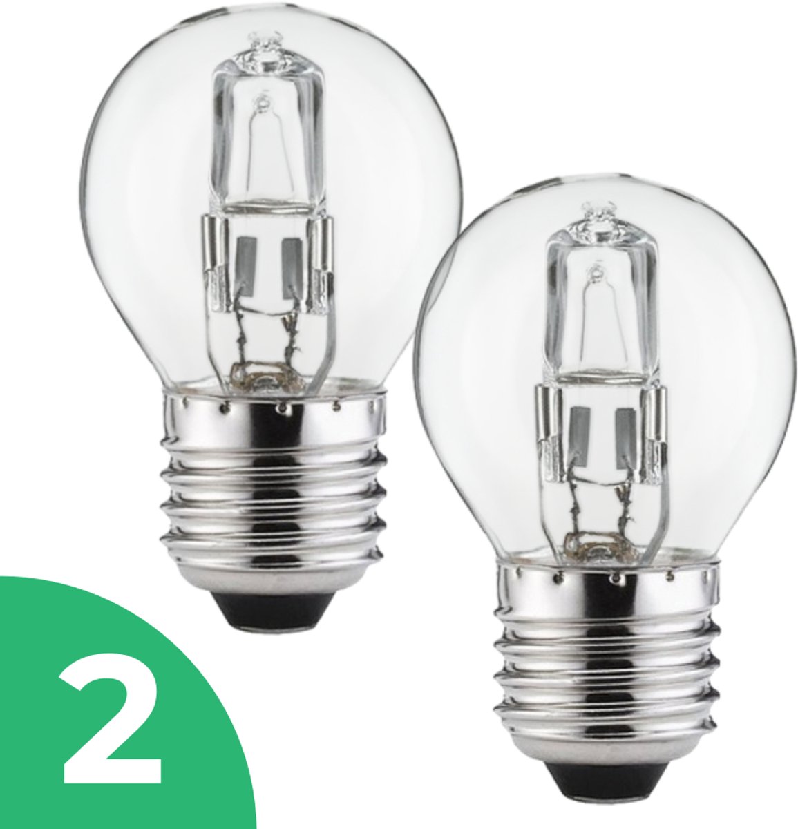Trixline Kogel Halogeenlamp E27 - 28W - Warm Wit Licht (2700K) - 370 lm - 2 jaar - Dimbaar - 2 stuks