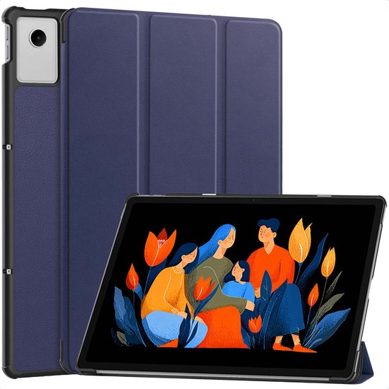 Étui pour tablette imoshion - Compatible avec Lenovo Idea Tab Plus - Bookcase à trois volets - Bleu foncé