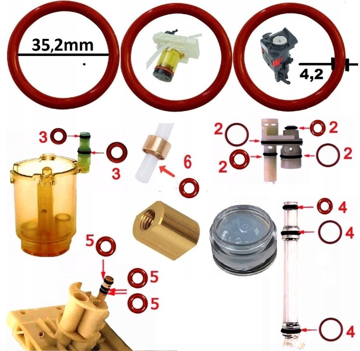 Pakkingen & O-ringen Reparatieset voor De’Longhi Eletta ECAM ETAM – Koffiemachine Onderhoud