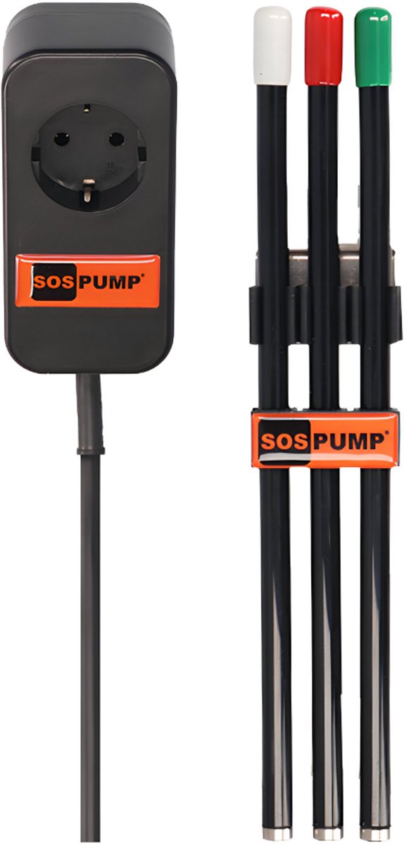 SOS PUMP ® SET Dompelpomp met Schakelaar – Vlakzuigend tot 2 mm – Inclusief 25 m Tuinslang 3/4” (19 mm), Snelkoppelingen & Terugslagklep – Dweilpomp – Vlakzuiger – Kelder – Wateroverlast – foto 8