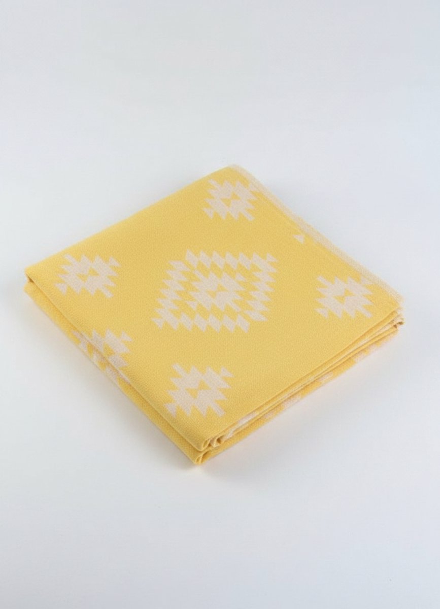 Patara – Turkse hamamdoek – 100x180 cm – katoen – licht & sneldrogend – geel