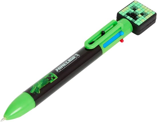 Stylo multicolore 6-en-1 Minecraft - stylo multi couleurs - stylo de couleur - vert