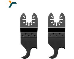 2 Stuks Oscillerende Multitool Haakmesbladen – Precisie Zaagbladen voor Zachte Materialen, Dakbedekking, Gordels, PVC & Tapijt | Universele Pasvorm
