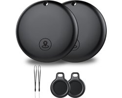 Buzzy Mini GPS Tracker voor iPhone – 2 stuks - Werkt met Apple ‘Zoek Mijn’ App – Zonder Abonnement – Bluetooth Tracker voor Sleutels, Koffer, Hond & Auto – Zwart