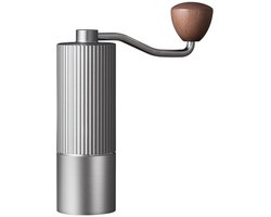 Unyqoos® Handmatige koffiemolen met verstelbare maalgraad en houten handvat, Silber,