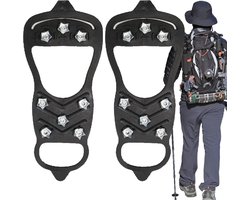 Stijgijzers Voor Bergschoenen - Stijgijzers - Sneeuwijzers - Anti Slip Sneeuwzolen - Schoenovertrekken - Wintergrip - Schoen Spikes - Crampons - Voor Dames Of Heren - 8 Spikes - Voor wandelen, vissen, klimmen en hiken - Voor schoenmaat 41-46