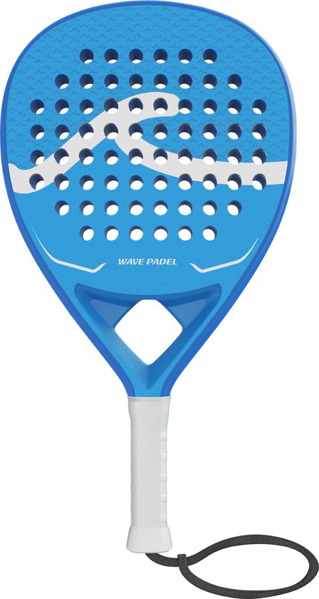 Padel Racket van WAVE PADEL® - 100% Carbon - Voor mannen en vrouwen - Blue Serve