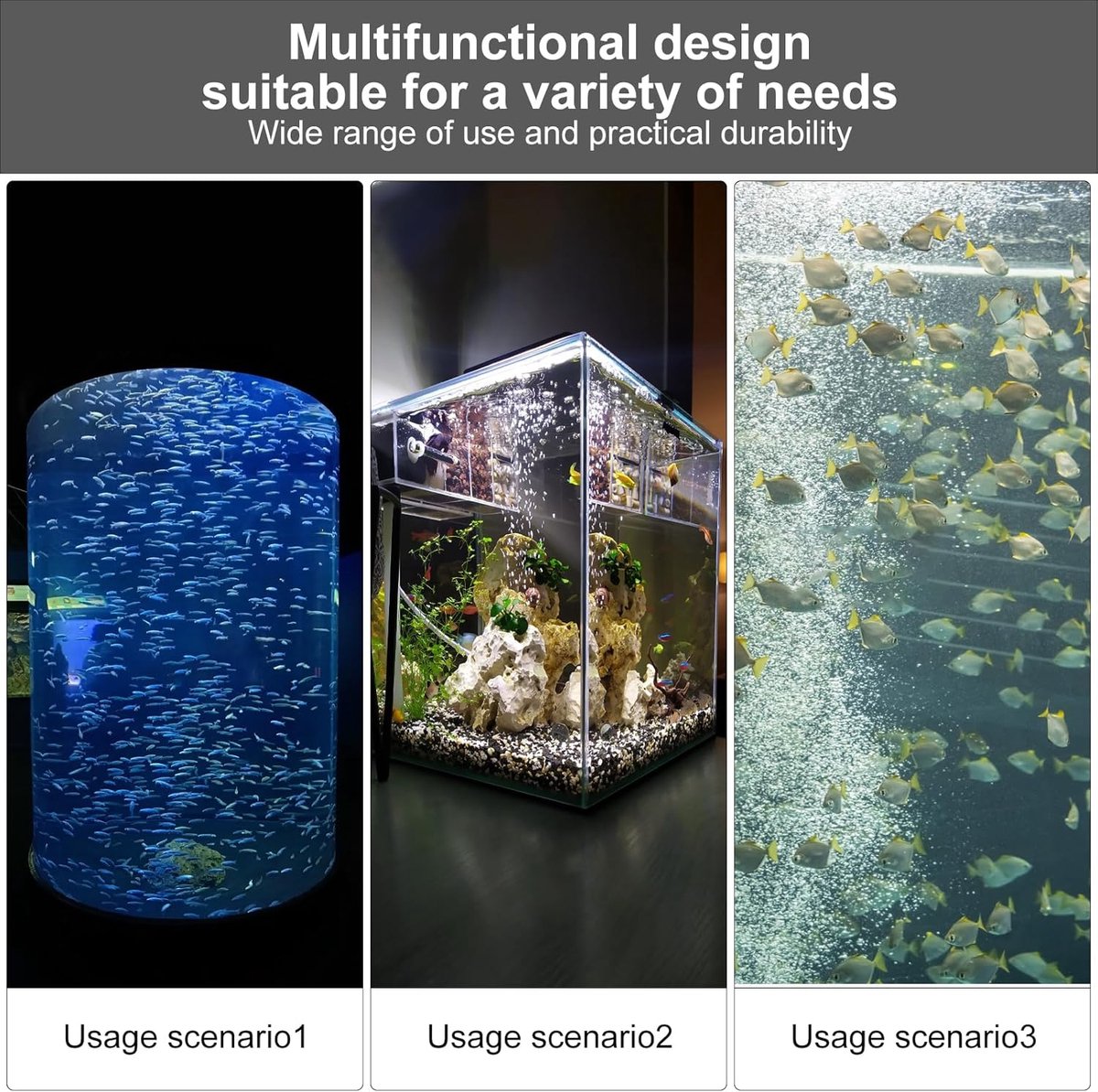 Sander Shop Binnenfilter voor aquarium, 60 liter, aquariumpomp met filter, aquariumfilter, pompen & filter voor aquaria, aquarium, pomp, 60 l, 60 l, garnalen filter thumbnail 5