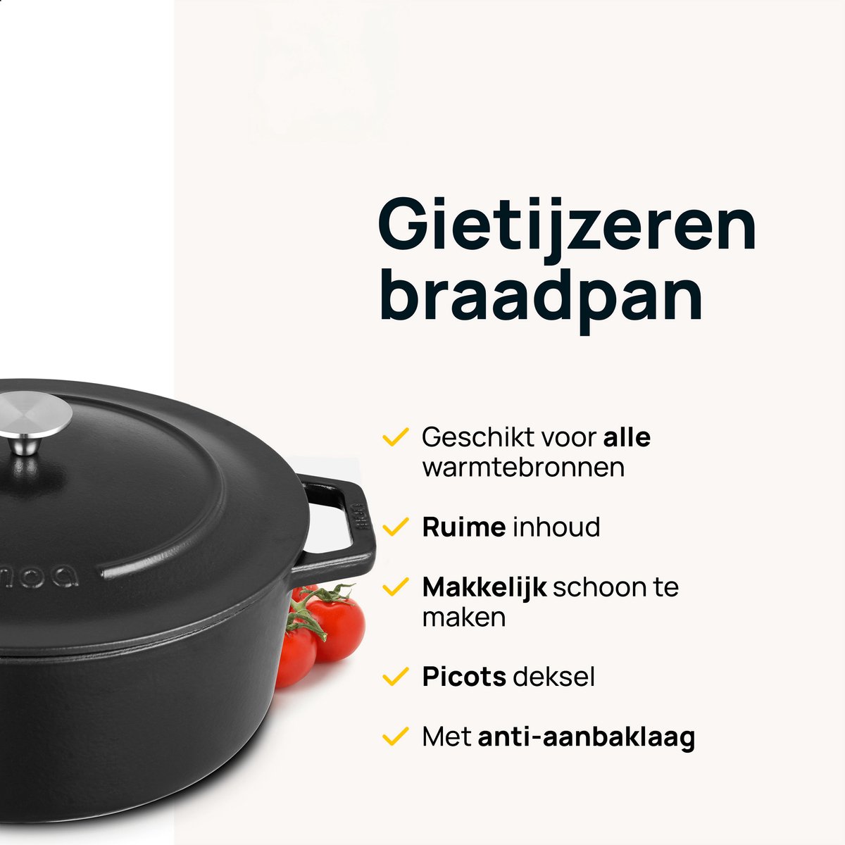 COOKER KING Roestvrijstalen pannenset van 3 (8 10 12 inch), met antiaanbaklaag, inductiepannenset, chefpan, koelhoudende handgrepen, geschikt voor vaatwasser en oven, geschikt voor alle warmtebronnen | Potten en Pannen Sets