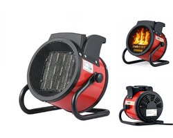 SMH LINE® Elektrische kachel - Straalkachel - 1000W/2000W/ventilator - Regelbaar -…