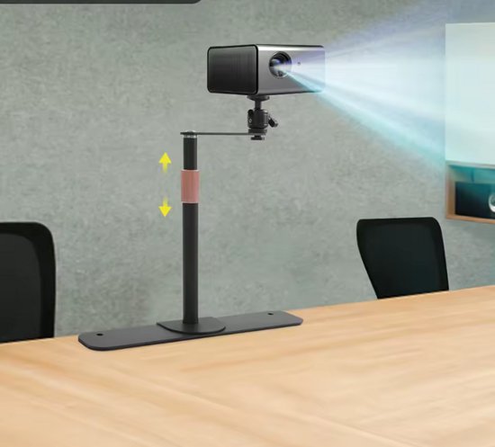 Universele Projector Standaard – Verstelbare Mini Beamer Houder 360° Draaibaar, Flexibel, Stevige Basis, 1/4″ Schroefdraad