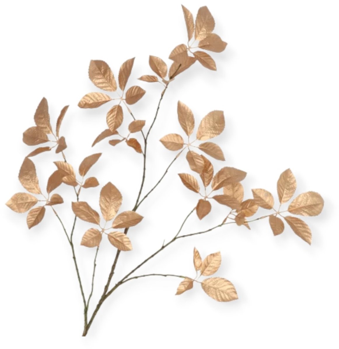 Daan Kromhout - Kunsttak - Goud - Silk Leaf - Blad - 124cm - Zijde - Decoratie
