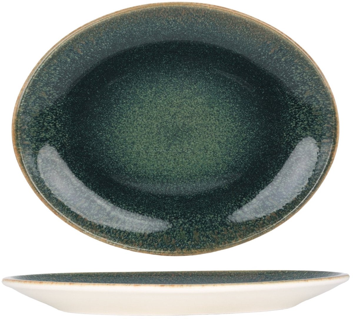 Bonna Serveerschaal - Ore Mar - Porselein - 36x28 cm - set van 2