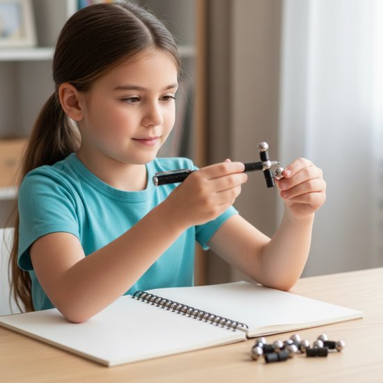 Stylo Fidget magnétique multifonctionnel Caimco® - Stylo magnétique - Stylo à bille - Stylos Crushmetric - Stylo Jet Strato - Cadeau pour les amis