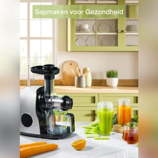 SNJY® Slowjuicer - Juice Maker - Extracteur De Jus - 220 V - Zilvergrijs van SNJY — afbeelding 5