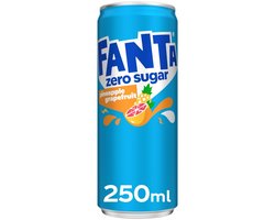 Fanta - Pineapple en Grapefruit Zero Blikjes - 12 x 25cl Tray