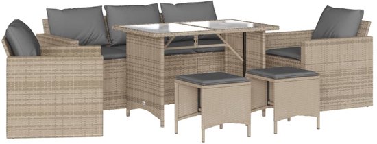 vidaXL-6-delige-Loungeset-met-kussens-poly-rattan-beige