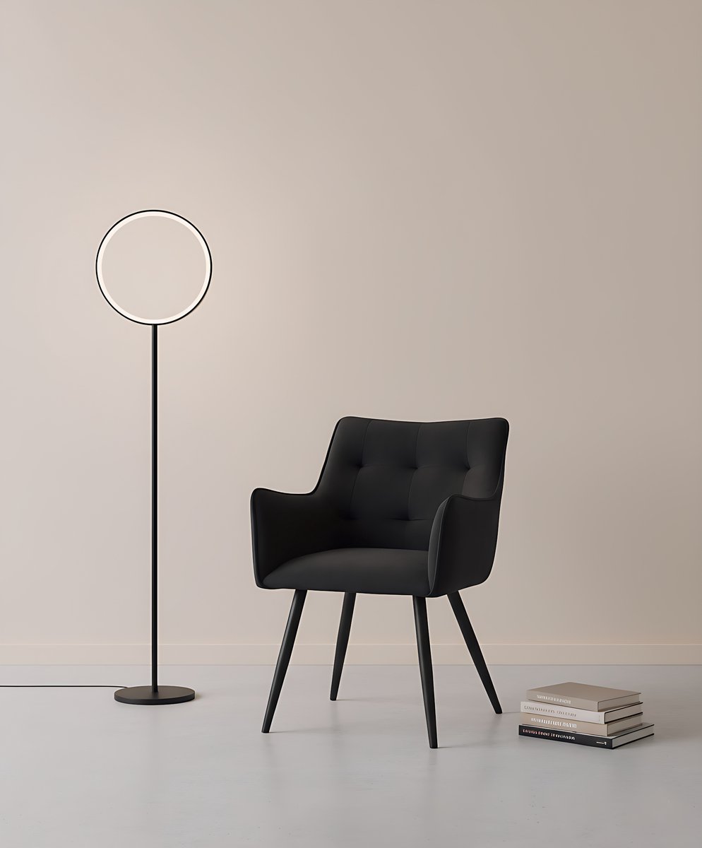 Eetkamerstoelen Set van 4 – - 56x54x80 cm - Zwart - – 56×54×80 cm – Luxe - Medahomestore