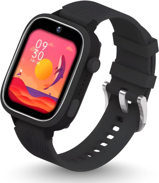 CosmoToys® Smartwatch Kinderen - Incl. Simkaart - 4G - GPS Horloge - Kinder Smartwatch - Tracker - Android - Kinderhorloge Jongen & Meisje - Videobellen - Camera - Zwart