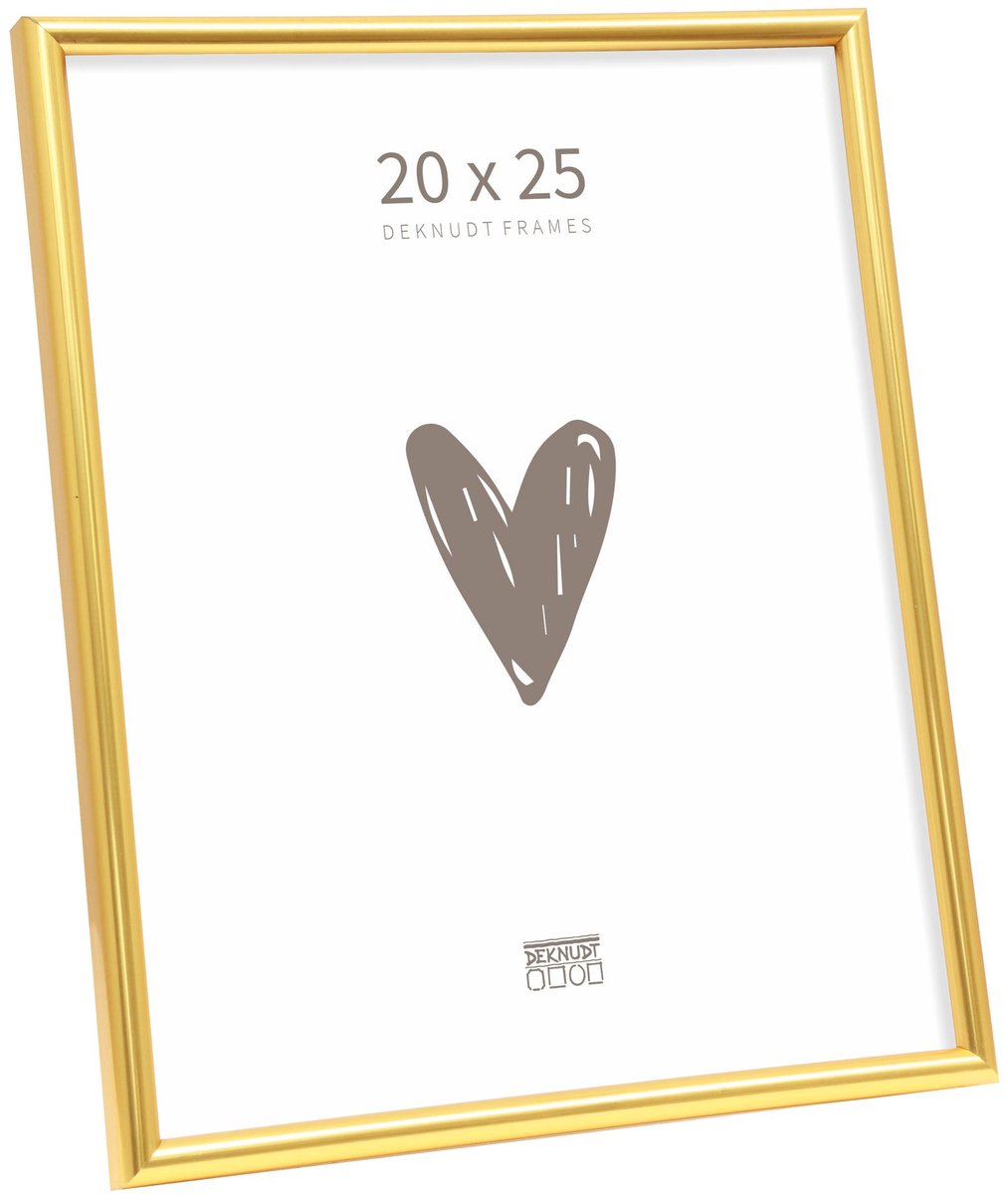 Deknudt Frames fotolijst S011A4 - smal goud in kunststof - 20x25 cm