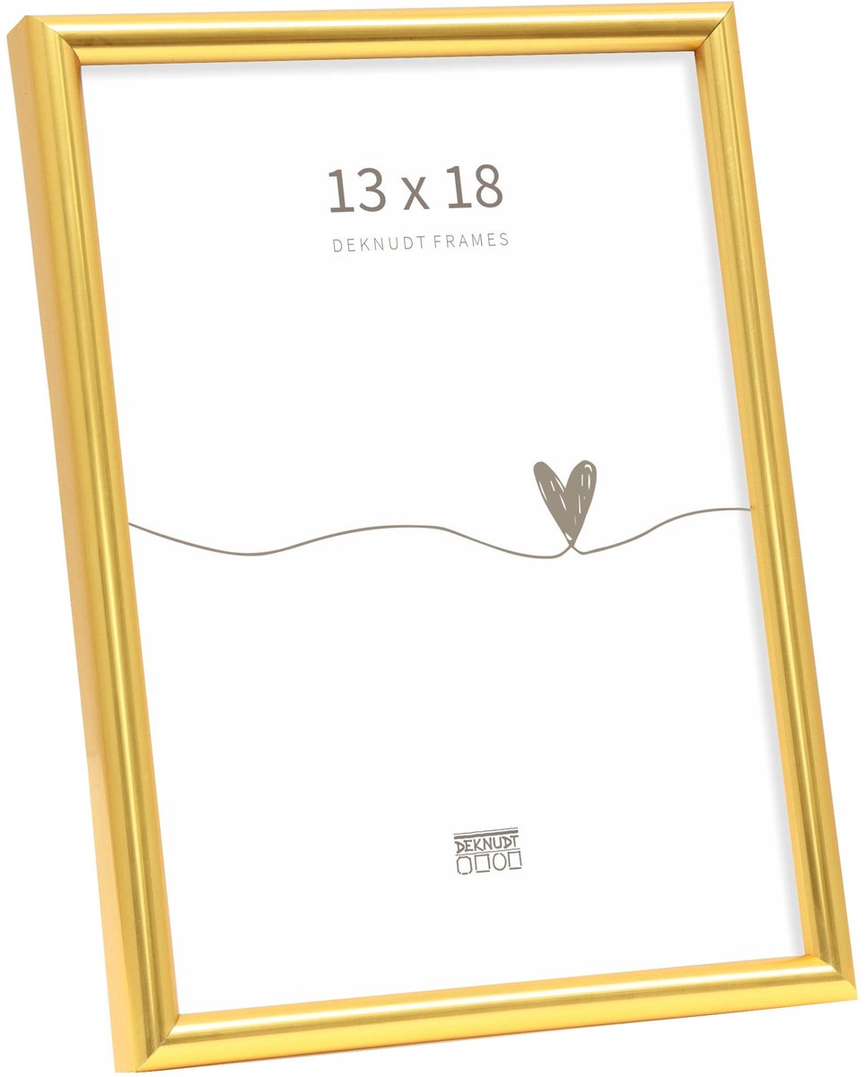 Deknudt Frames fotolijst S011A4 - smal goud in kunststof - 13x18 cm