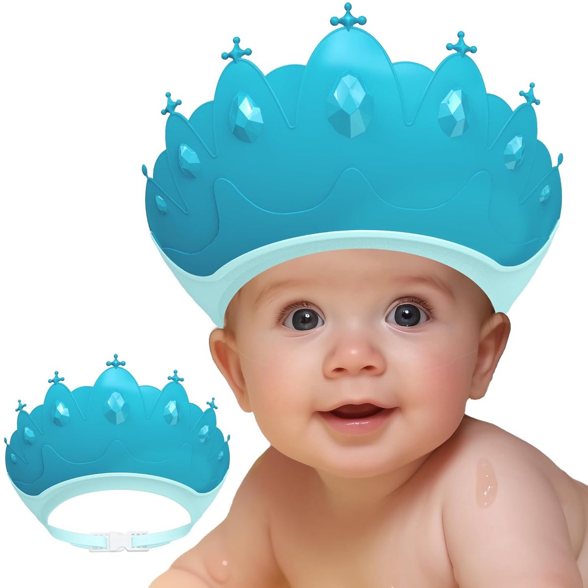 Daity 1 kindershampookapje - babybadartikelen - oorbeschermende shampookap - Thanksgiving - Halloween - Paascadeau (blauw)