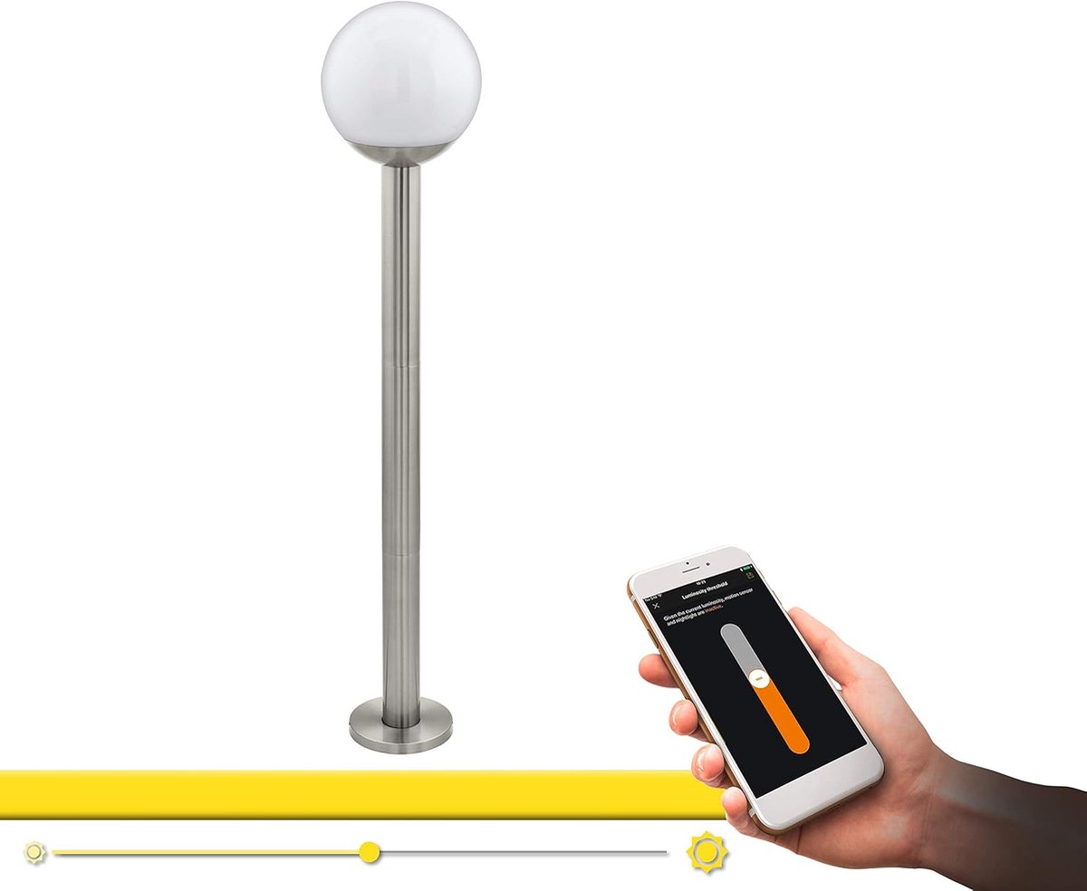 Eglo Nisia-c Lampadaire d'extérieur - Inox E27 - LED
