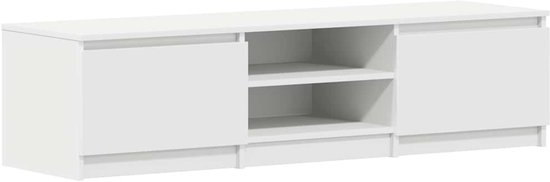 vidaXL Meuble TV Classic - 140 x 40 x 35,5 cm - bois blanc - Meuble