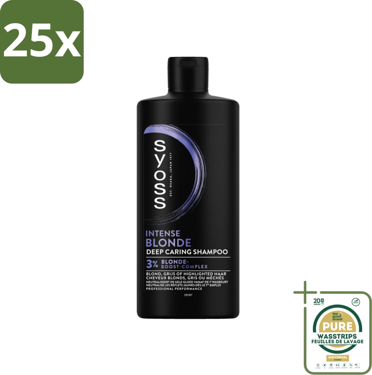 25 x SYOSS - Blonde - Shampoo - Langdurige Styling - 440ml - Grootverpakking - Blonde Shampoo - Blonde Haar - Kleurboost Shampoo - Gele Tint Neutraliseren - Salonwaardige Shampoo