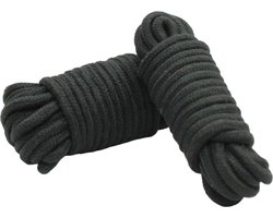 Bondage touw 2 X 2 Meter - 4 meter totaal - BDSM - Zwart - Stevig