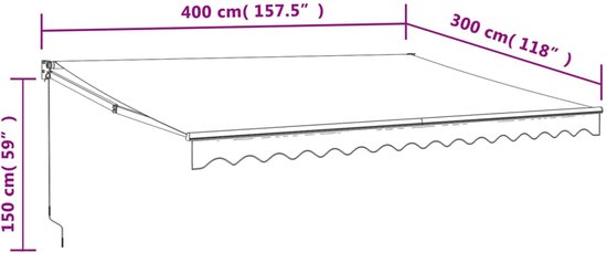 vidaXL-Luifel-uittrekbaar-4x3-m-stof-en-aluminium-antracietkleurig